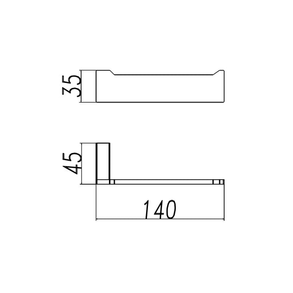 Cavallo Brushed Nickel Square Toilet Roll Holder