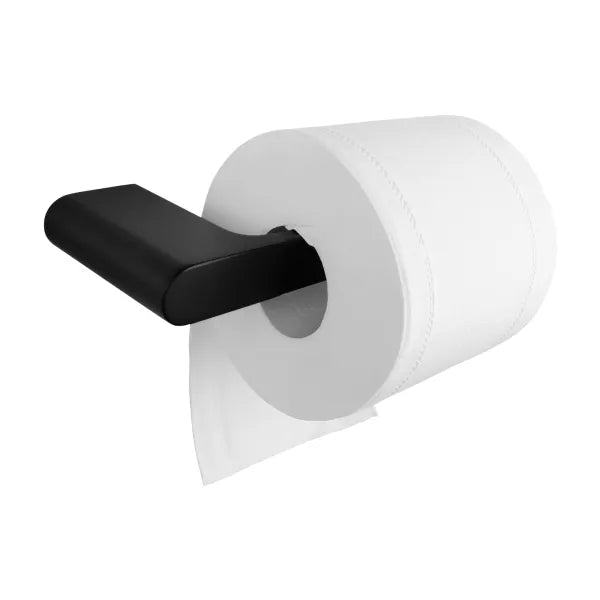 Bellino Matte Black Zinc Alloy Toilet Roll Holder