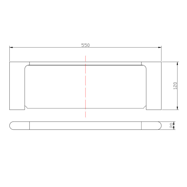 Bellino Chrome Zinc Alloy Towel Shelf