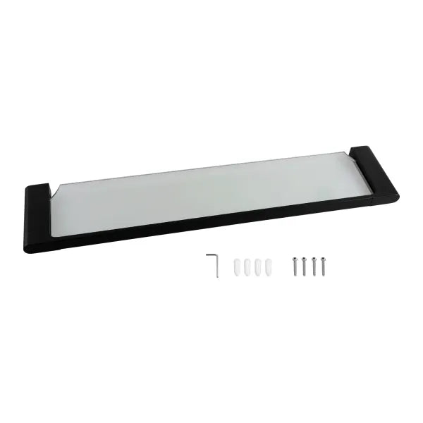 Bellino Matte Black Zinc Alloy Towel Shelf