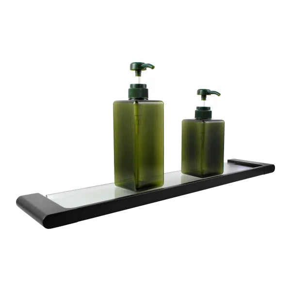 Bellino Matte Black Zinc Alloy Towel Shelf