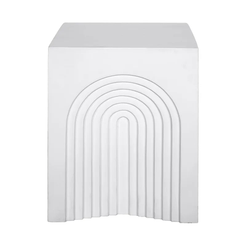 Arc Concrete Stool - White