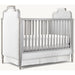 Premium Mahogany Convertible Baby Crib, French Style Upholstered Nursery Cot