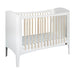 Modern Convertible White Teak Wood Baby Crib Infant Cot Bed