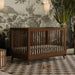 Premium Mid-Century Modern Mahogany Convertible Baby Crib - Sustainable Nursery Furniture