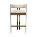 Luxurious Italian Modern Kitchen Counter Barstool with Gold Metal Base