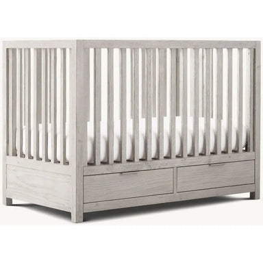 Premium Teak Wood Convertible Baby Crib with Integrated Storage Drawers