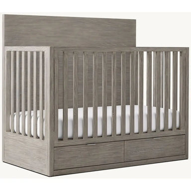 Premium Teak Wood Convertible Baby Crib with Integrated Storage Drawers