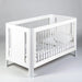 Premium Modern White Mahogany Wood Baby Crib for Secure Nursery