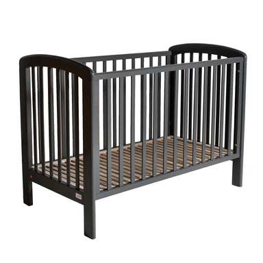 Premium Charcoal Grey Mahogany Convertible Baby Crib & Toddler Bed