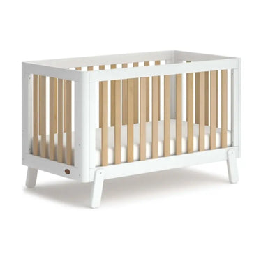 Modern Solid Teak Wood Baby Crib Nursery Cot, Durable Infant Bed, Safe Kids Furniture