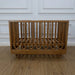 Elegant Teak Wood Baby Crib: Natural Finish, Adjustable, Safe & Customization Available