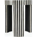 Hand-Cut Bone Inlay Round Coffee Table - Black & White Accent