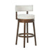 Luxury Modern Adjustable Swivel Upholstered Wood Counter Height Bar Stool