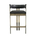Luxurious Italian Modern Kitchen Counter Barstool with Gold Metal Base