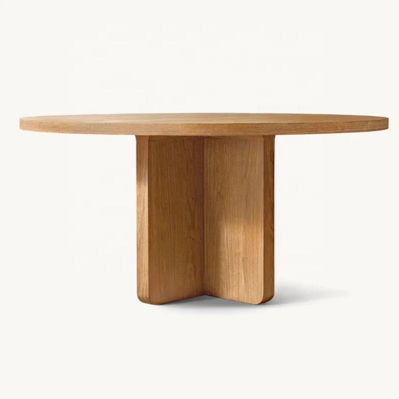 Premium Solid Oak Round Dining Table & Chair Set, Custom Sizes