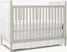 Premium Transitional Convertible Baby Crib - Mahogany Wood & Upholstered Headboard