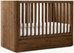 Durable Teak Convertible Baby Crib with Storage Drawer - Safe Design