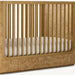 Luxury Convertible Teak Baby Crib, Burl Wood Accents, Sustainable Nursery Cot