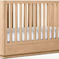 Modern Convertible Teak Wood Baby Crib Cot Bed with Storage Drawer