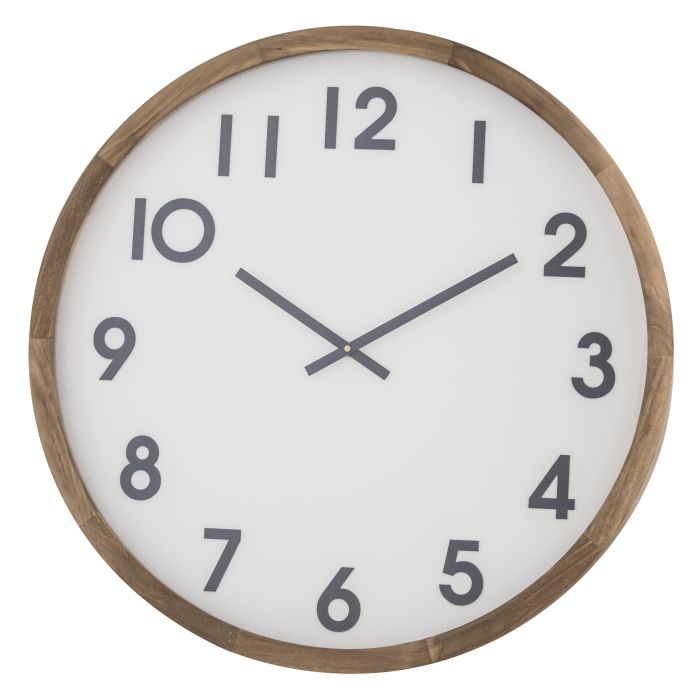 Amalfi Leonard Wall Clock Brown & White