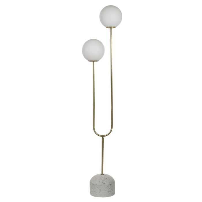 Amalfi Tivoli Floor Lamp White & Gold