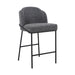 Anthracite 65cm Bar Stool - Grey Boucle (Set of 2)