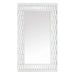 White decorative mirror with lattice design on a white background