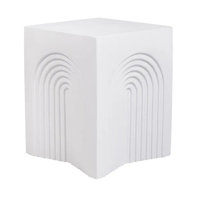 Arc Concrete Stool - White