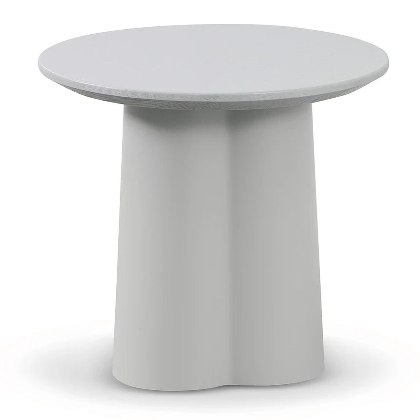 Asarna Round Side Table - Light Grey