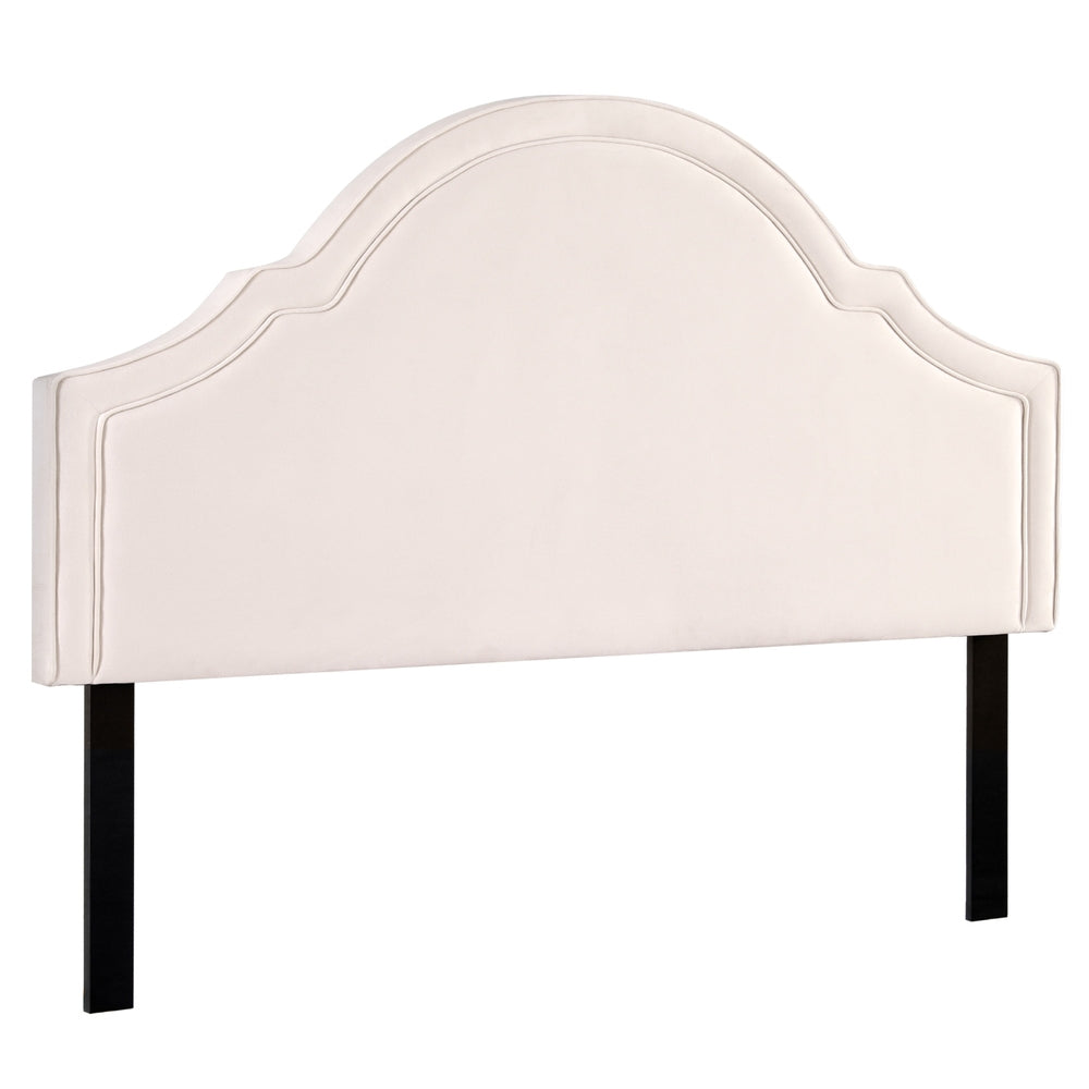 Artiss Bed Frame Bed Head Headboard - Velvet IRIS Beige