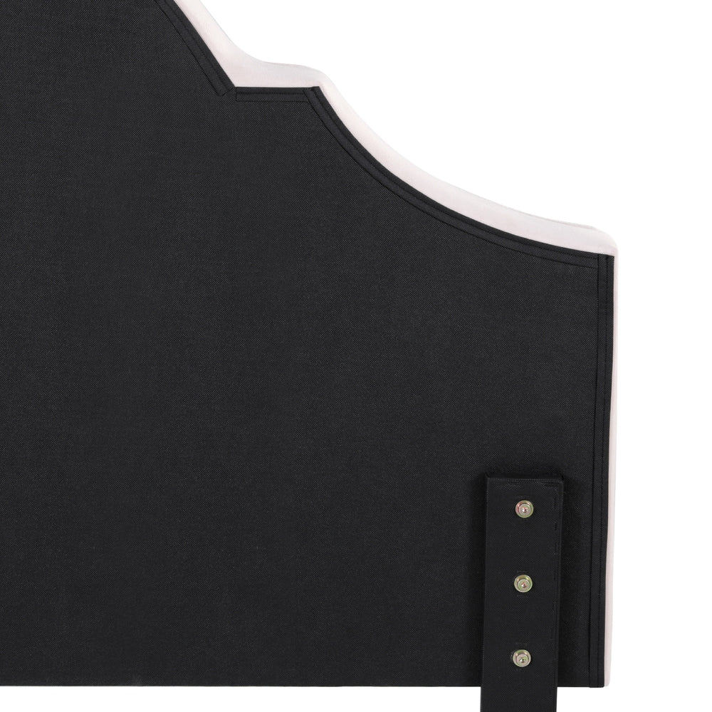 Artiss Bed Frame Bed Head Headboard - Velvet IRIS Beige