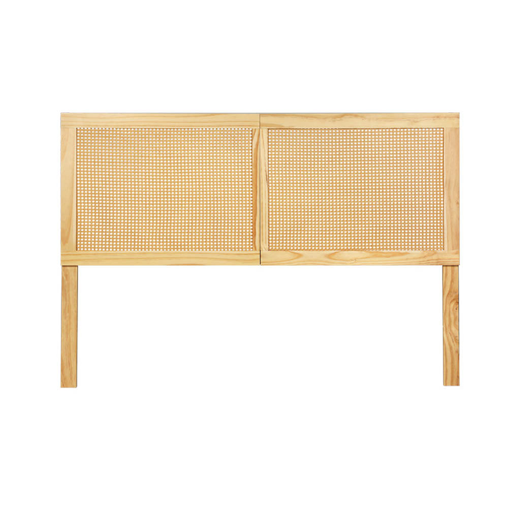 Artiss Bed Head Headboard  Rattan - RIBO Pine