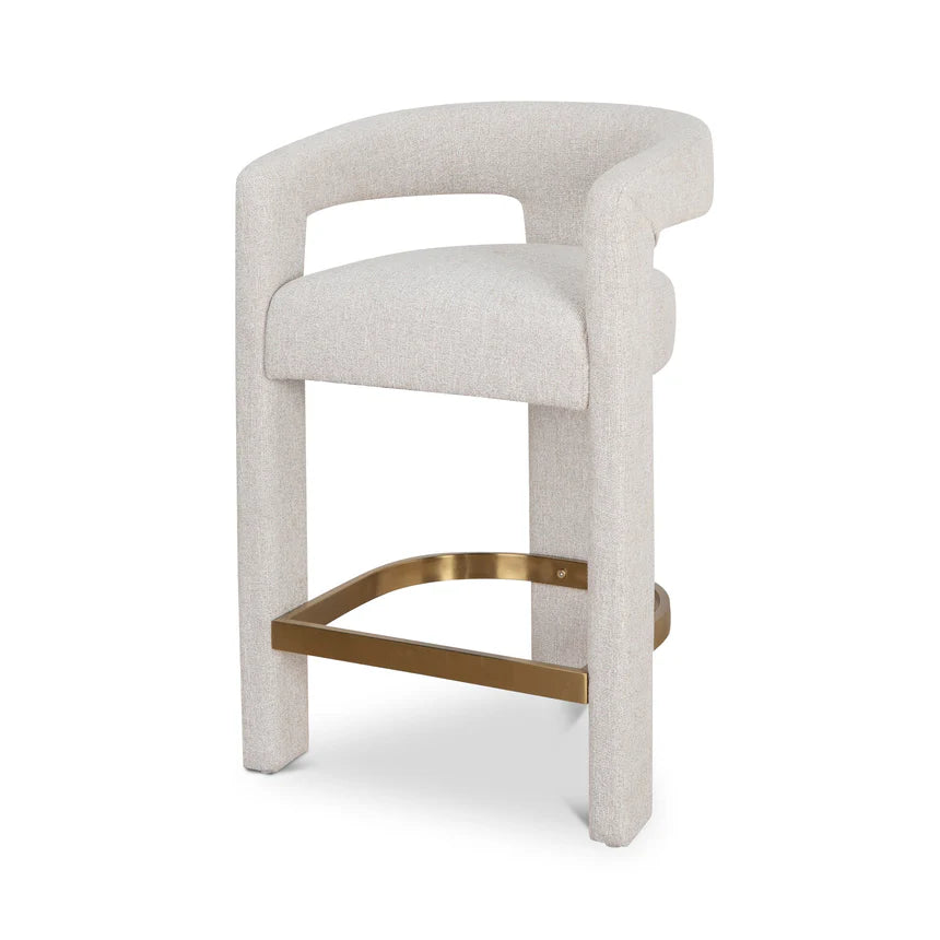 Heizer 65cm Bar Stool - Coastal Beige