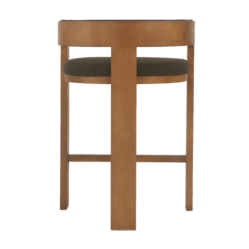 Miles Brown ELM Barstool - Black