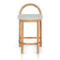 Augusta 65cm Natural Bar Stool - Clay Grey