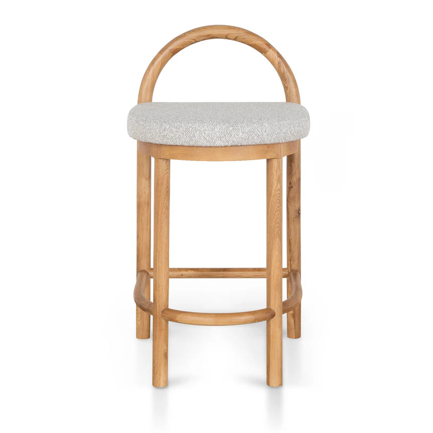 Augusta 65cm Natural Bar Stool - Clay Grey