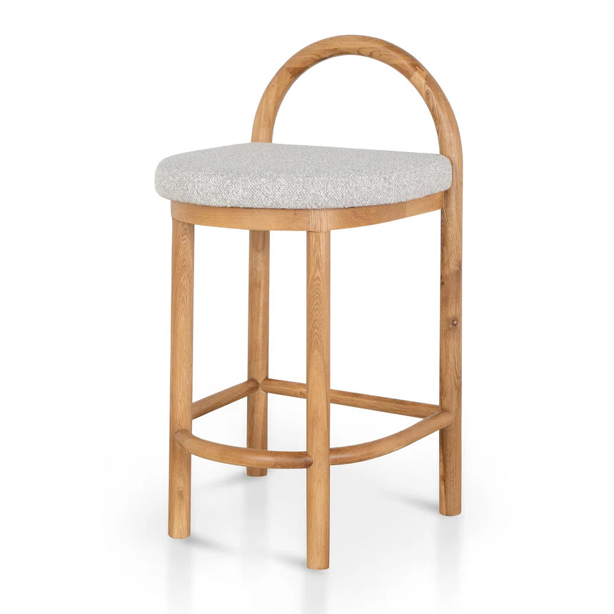 Augusta 65cm Natural Bar Stool - Clay Grey