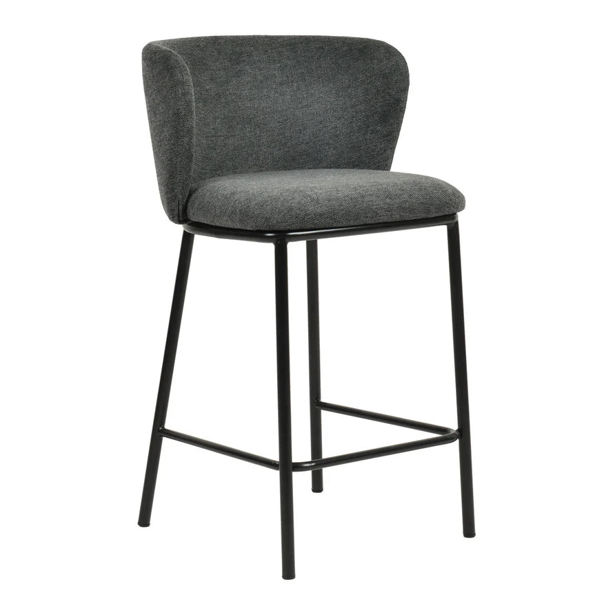 Flossie 65cm Bar Stool - Charcoal Grey (Set of 2)