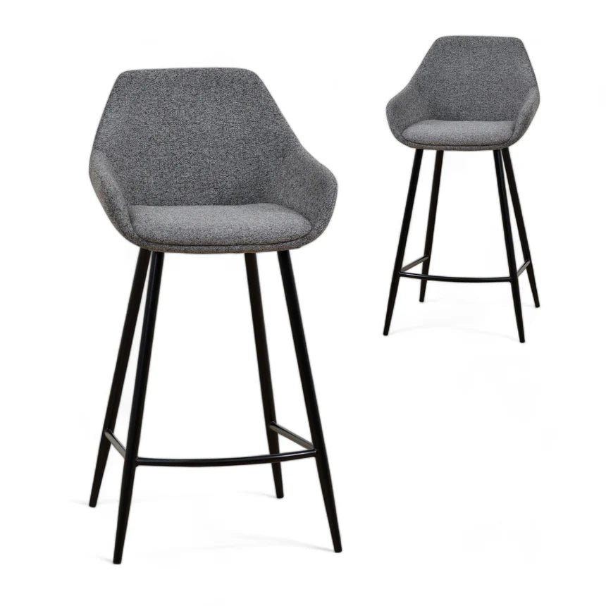 Cody Bar Stool - Charcoal- (Set of 2)