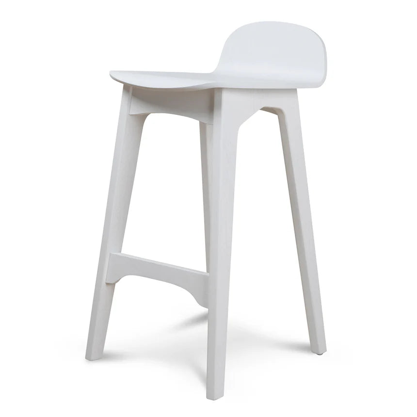 Connor 65cm Bar Stool - Full White