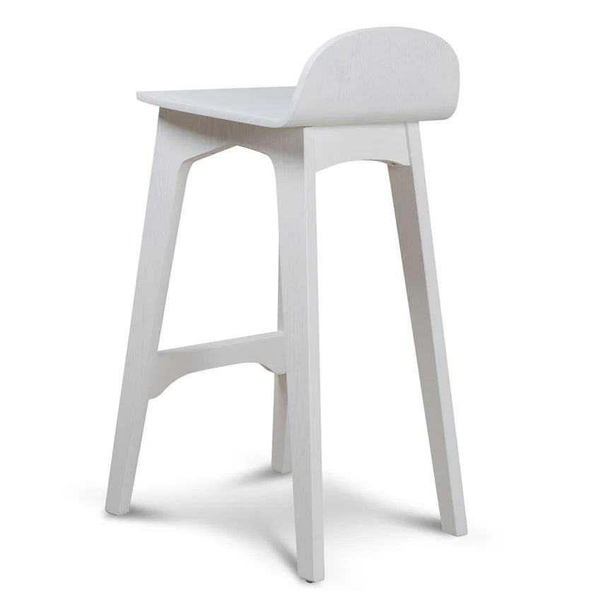 Connor 65cm Bar Stool - Full White