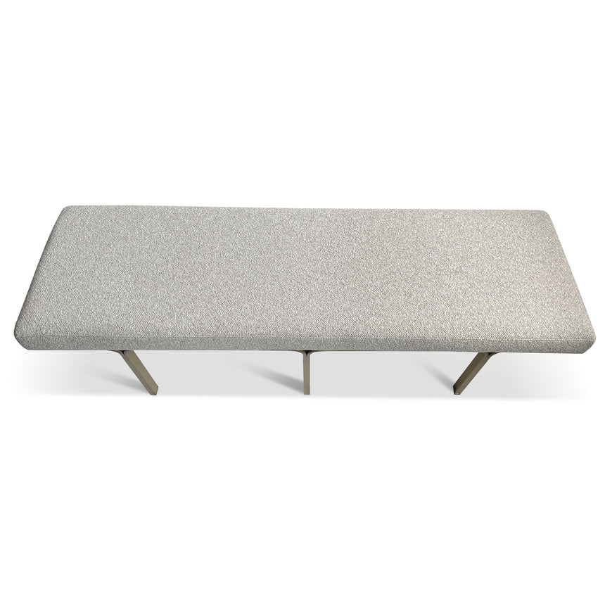 Brittan 1.5m Brushed Gold Ottoman - Clay Grey