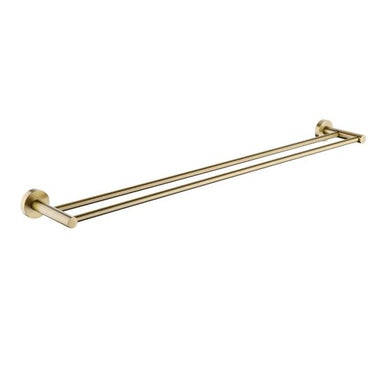  Brushed Brass Double Towel Rail