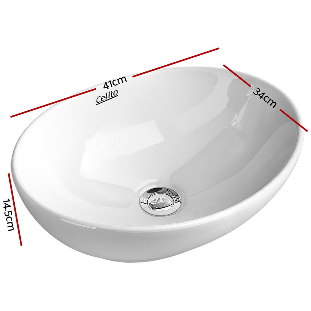 Cefito Bathroom Basin Ceramic Vanity Sink 41x34cm