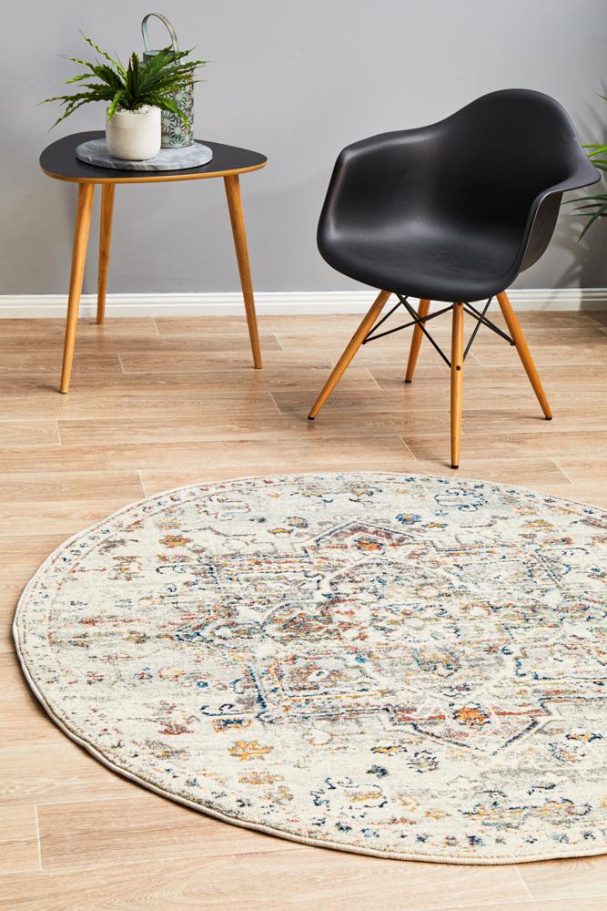 Century 911 Silver Round by Rug Culture