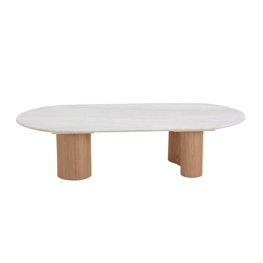 Nasim 1.5m Coffee Table - Marble/Natural