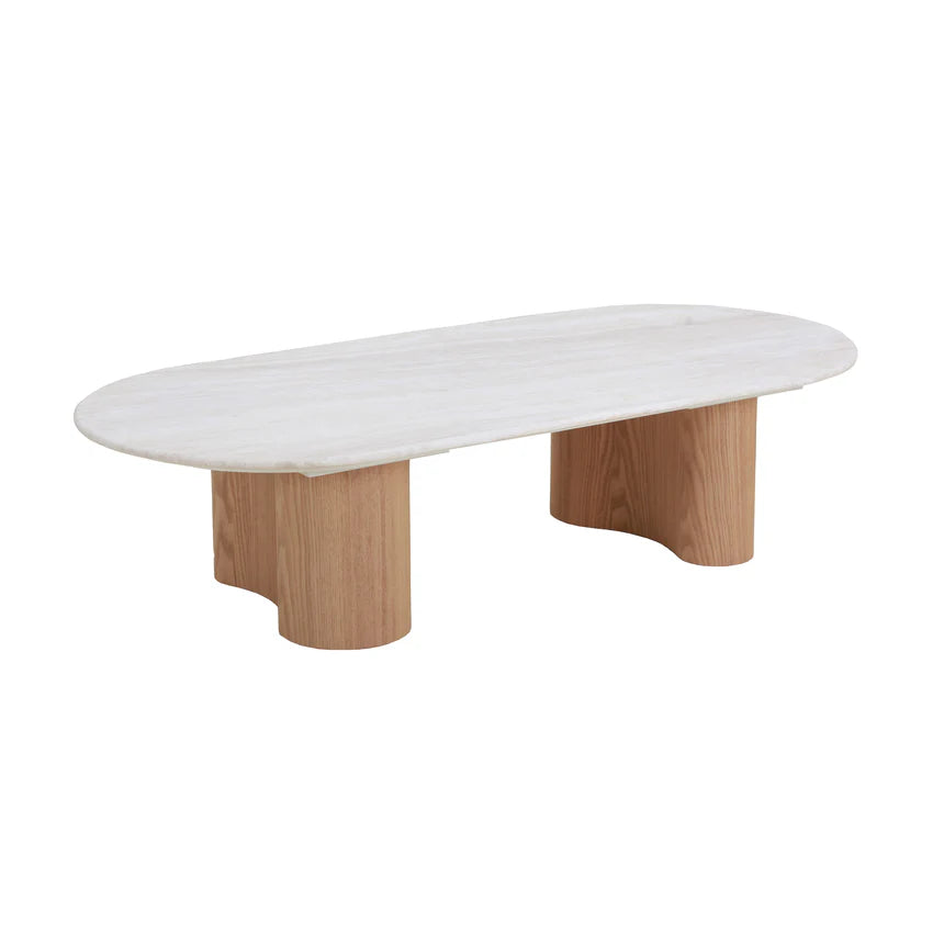 Nasim 1.5m Coffee Table - Marble/Natural