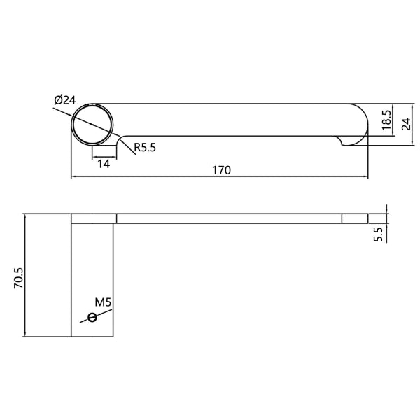 Esperia Brushed Nickel Toilet Paper Hook