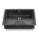 Cefito Kitchen Sink 70X45CM Stainless Steel Basin Single Bowl Black